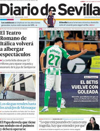 Portada periódico Diario de Sevilla Portada periódico Diario de Sevilla