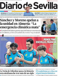 Portada periódico Diario de Sevilla