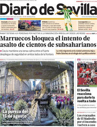 Portada Diario de Sevilla 2026-08-16