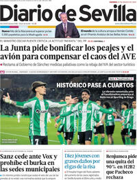 Portada Diario de Sevilla 2026-03-20