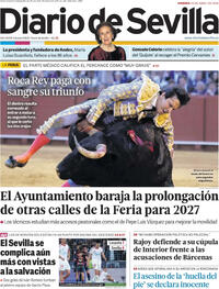 Portada Diario de Sevilla 2026-04-24