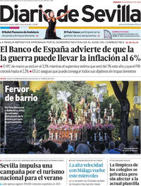Portada Diario de Sevilla 2026-03-28