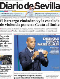 Portada periódico Diario de Sevilla Portada periódico Diario de Sevilla