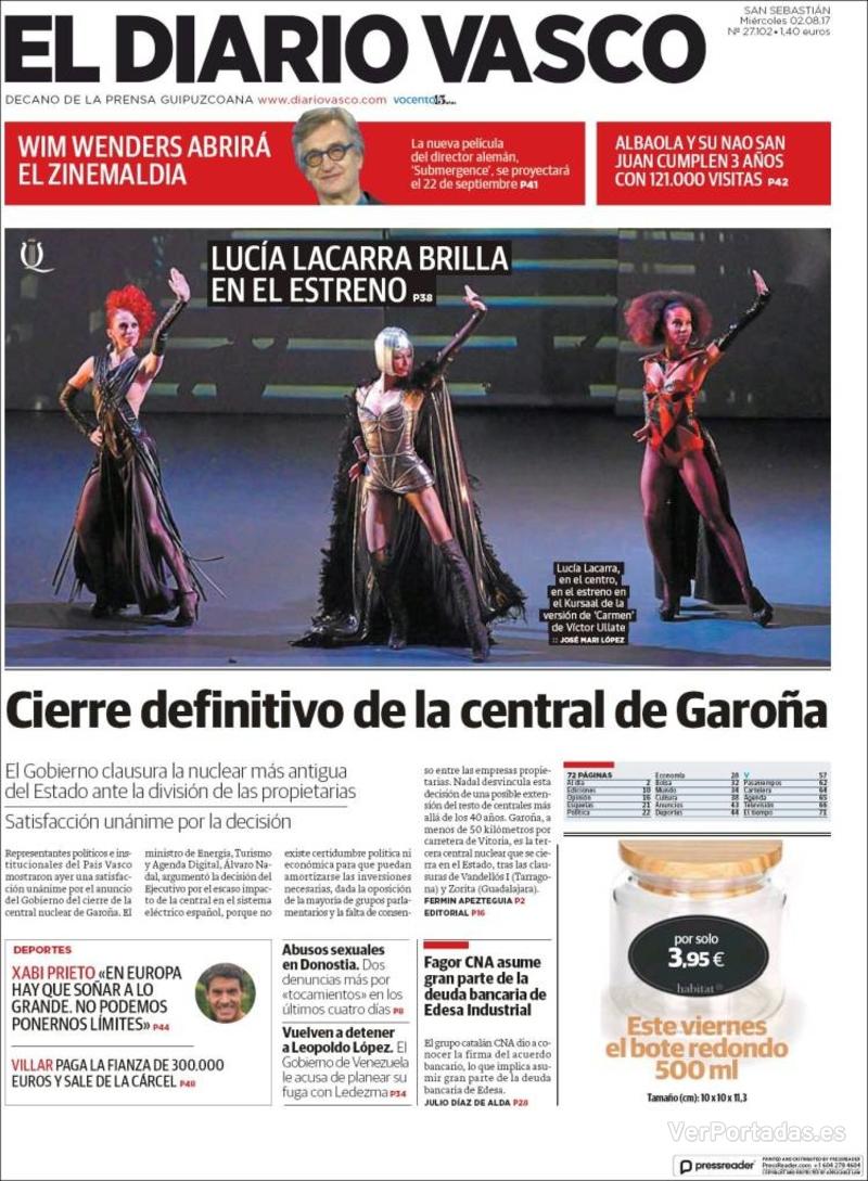 Portada La Verdad 2017-08-02