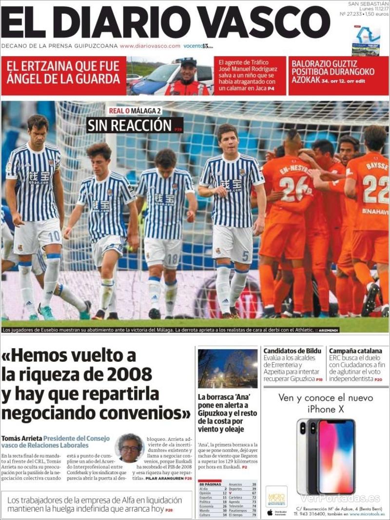 Portada La Verdad 2017-12-11