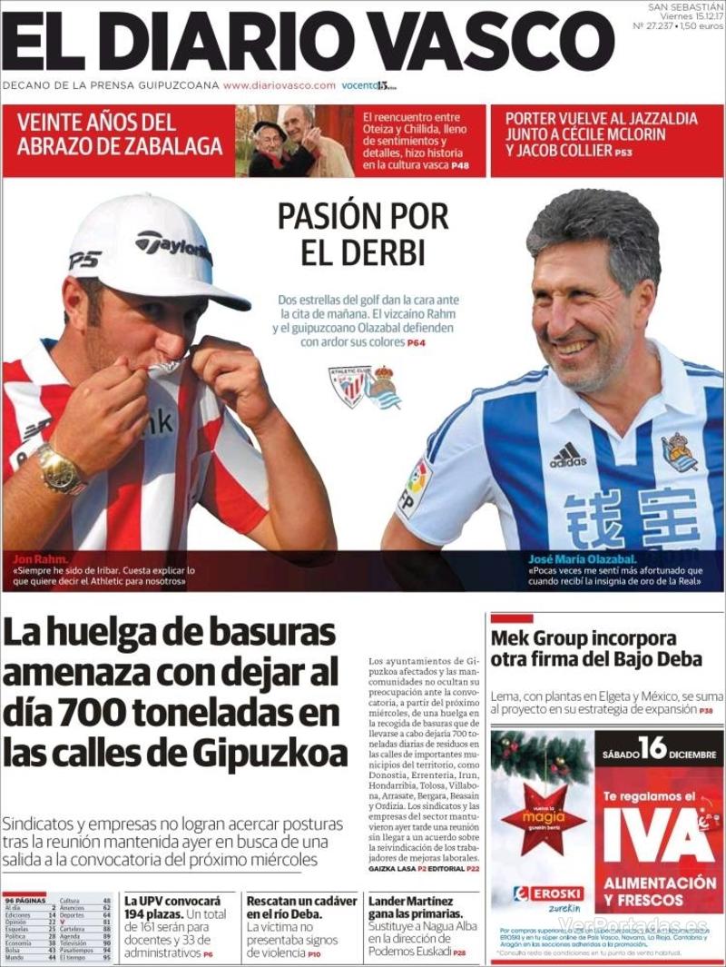 Portada La Verdad 2017-12-15