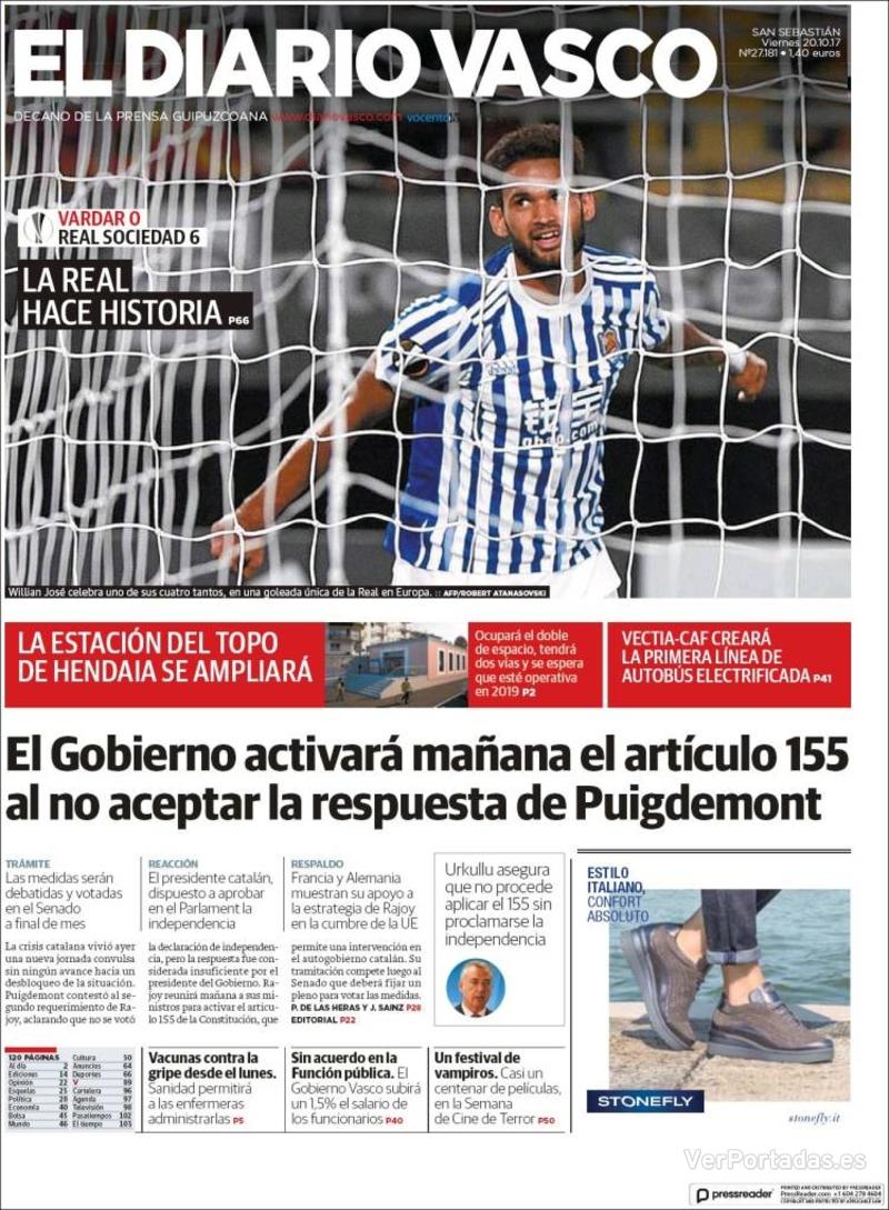 Portada La Verdad 2017-10-20