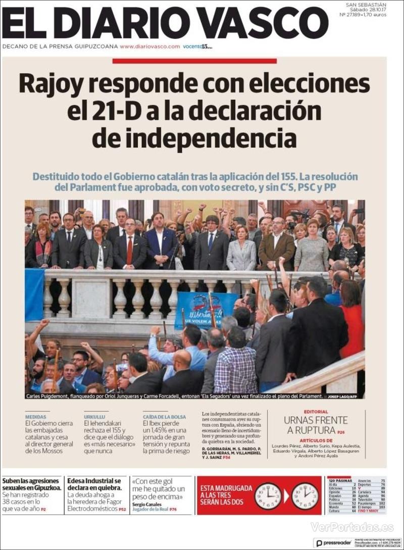 Portada La Verdad 2017-10-28