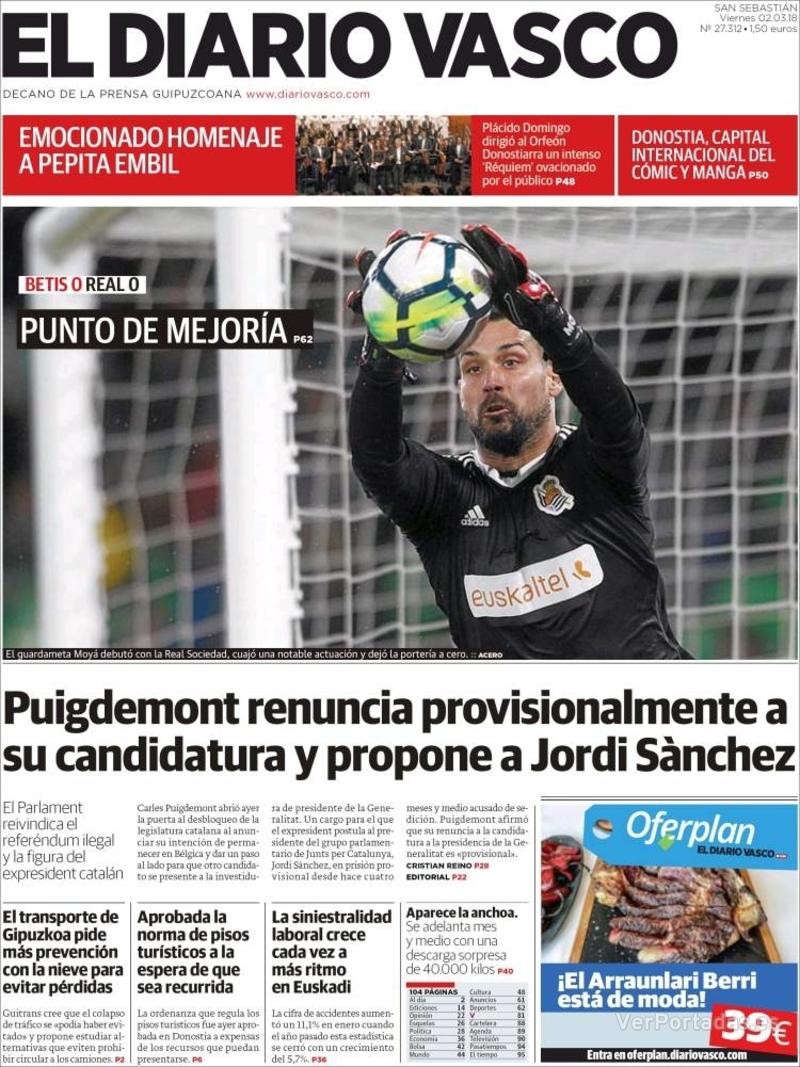 Portada La Verdad 2018-03-02