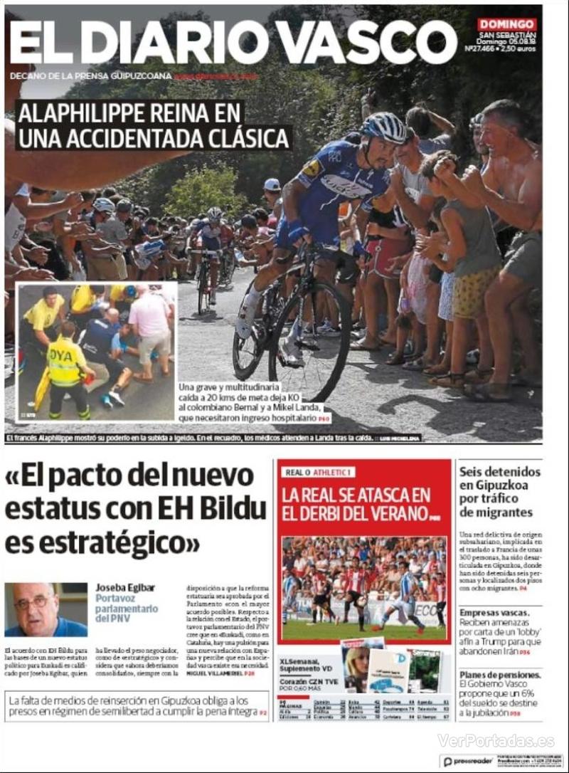 Portada La Verdad 2018-08-05