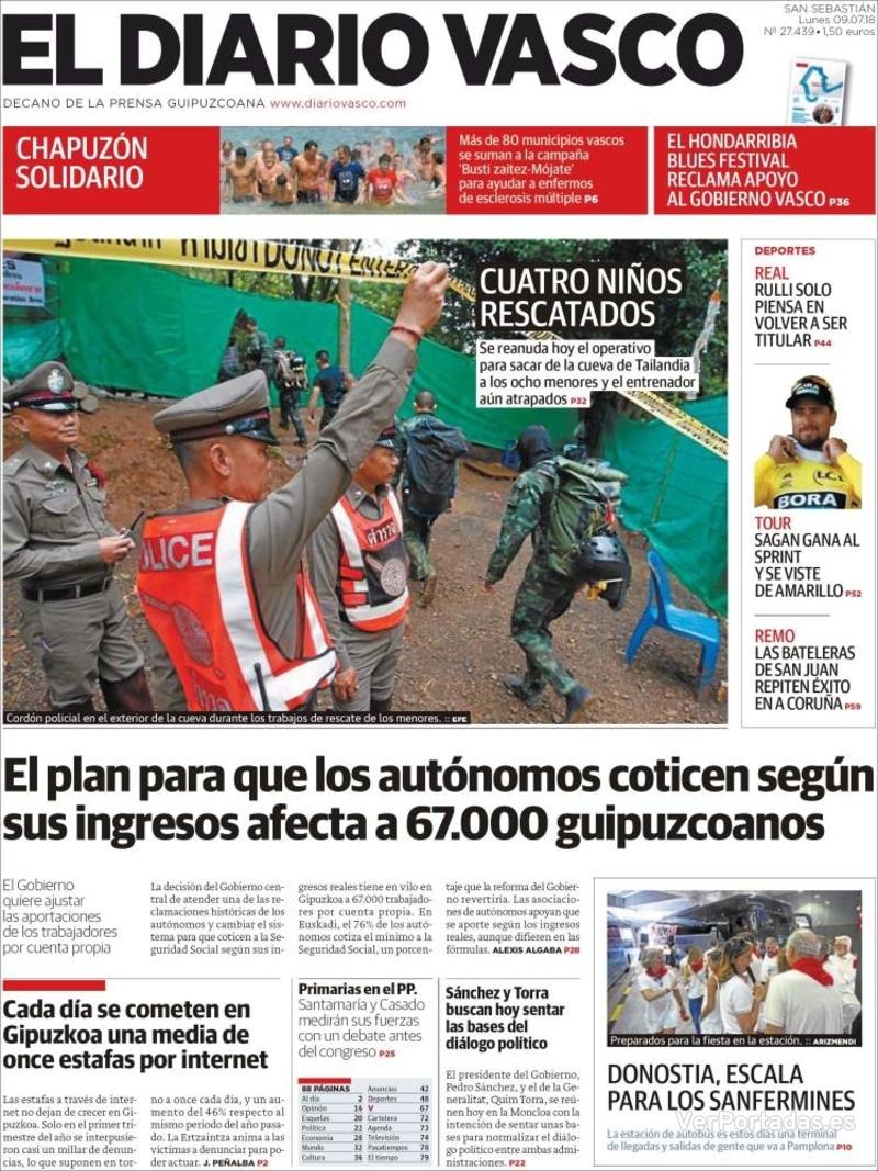 Portada La Verdad 2018-07-09