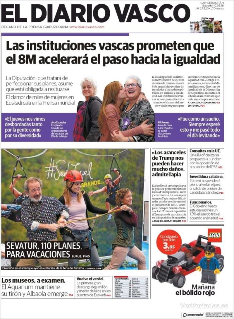 Portada La Verdad 2018-03-10