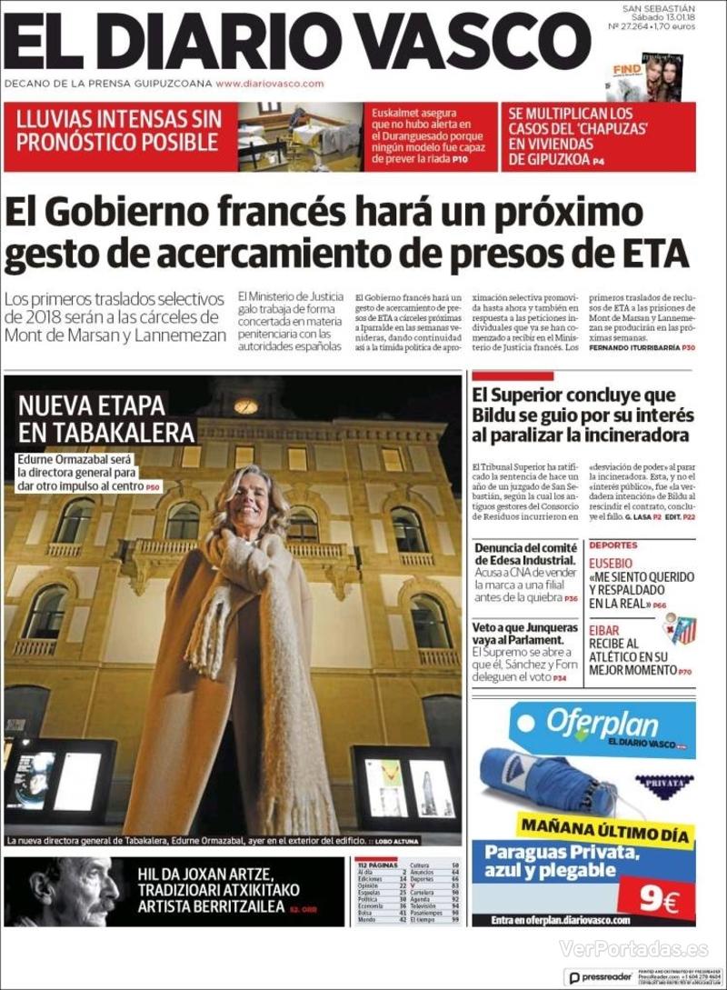 Portada La Verdad 2018-01-13