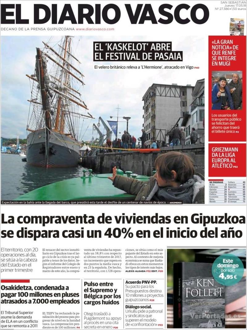 Portada La Verdad 2018-05-17