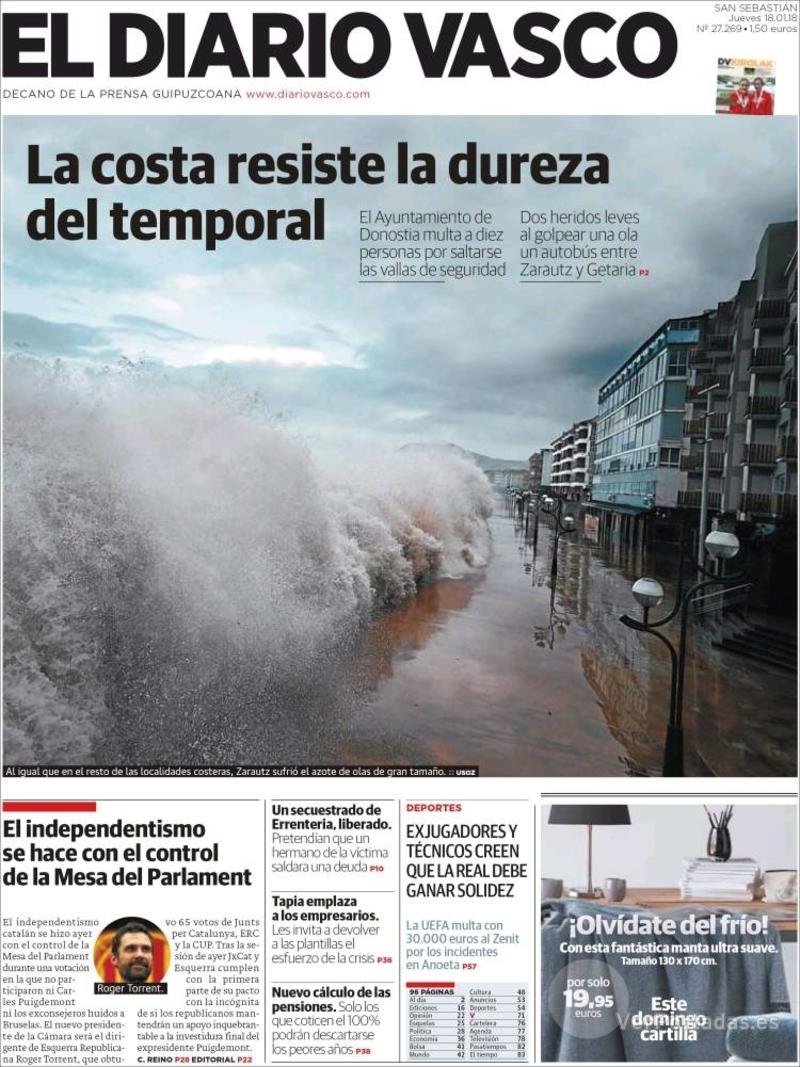 Portada La Verdad 2018-01-18