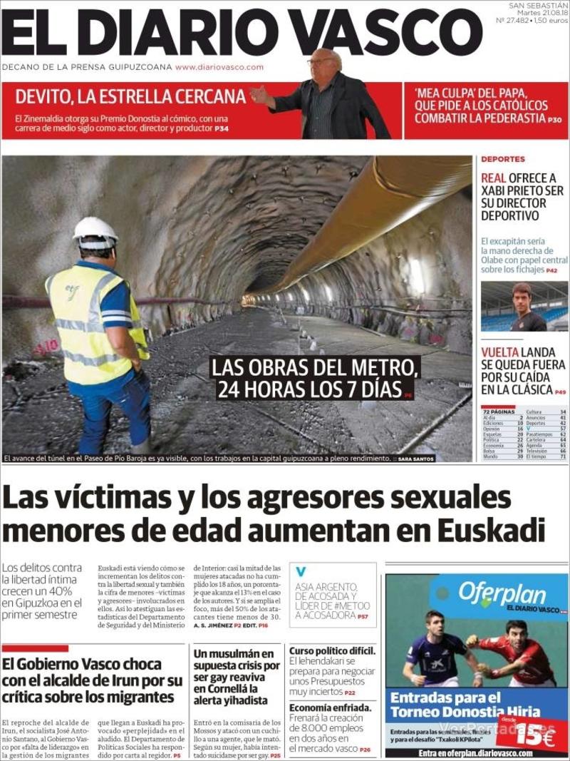 Portada La Verdad 2018-08-21