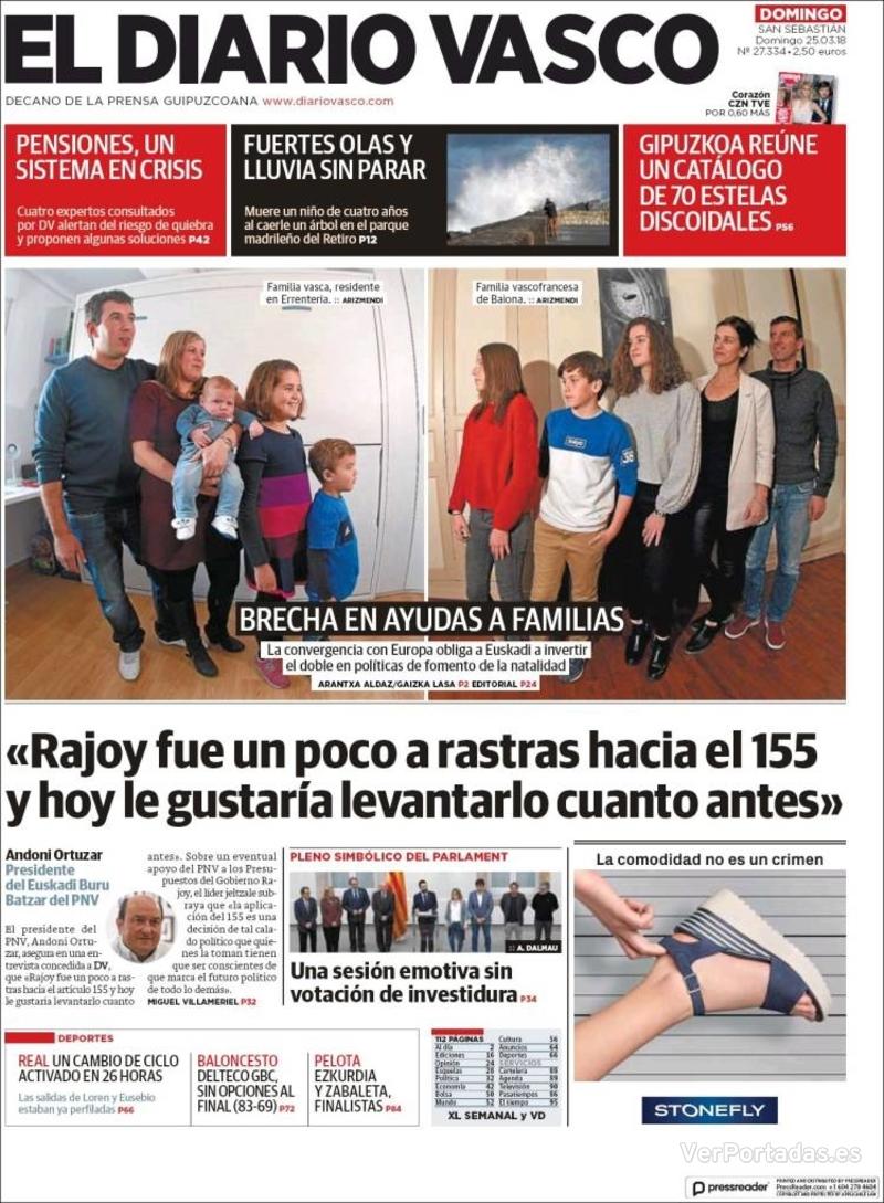 Portada La Verdad 2018-03-25