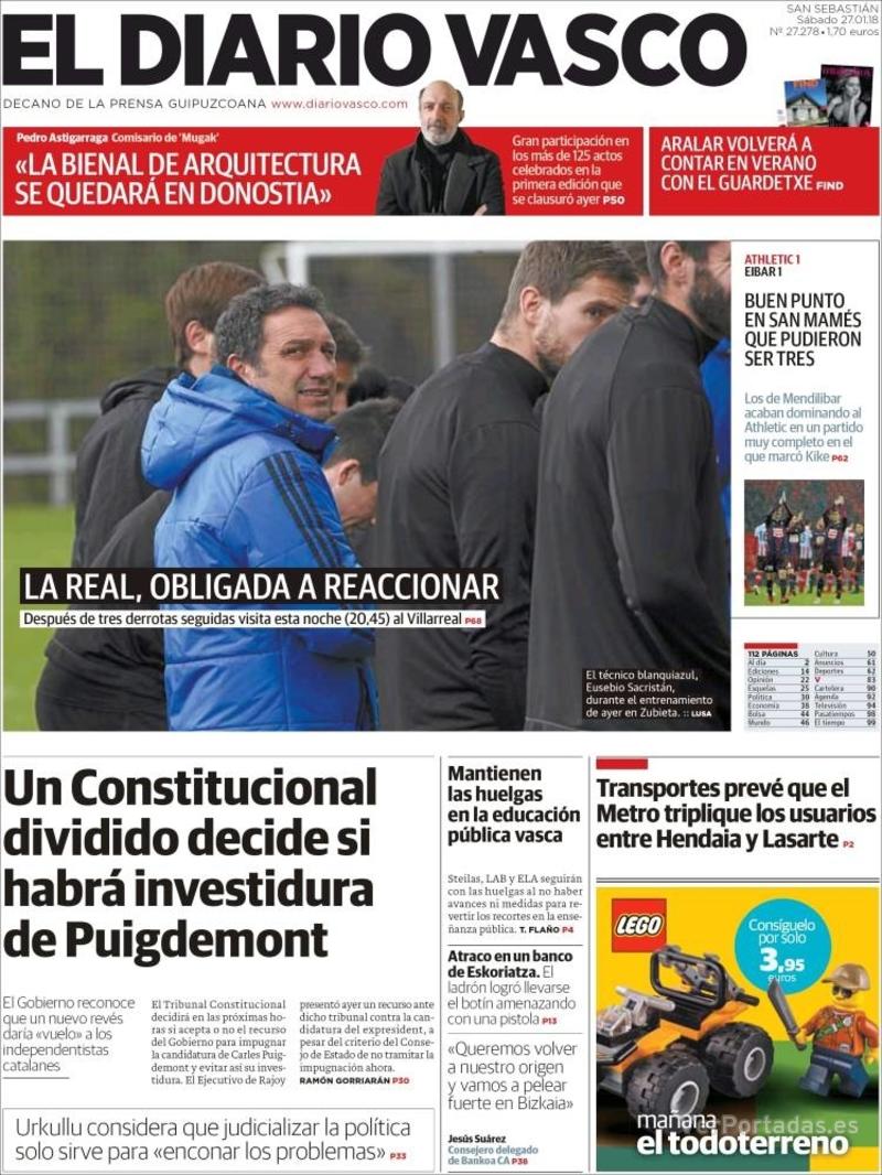 Portada La Verdad 2018-01-27