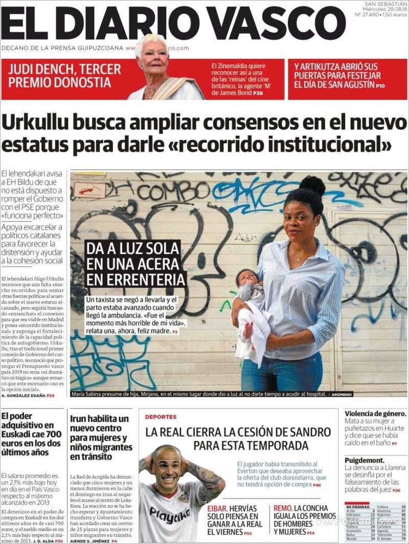 Portada La Verdad 2018-08-29