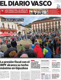 Portada El Diario Vasco 2018-10-08
