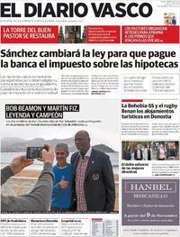 Portada El Diario Vasco 2018-11-08