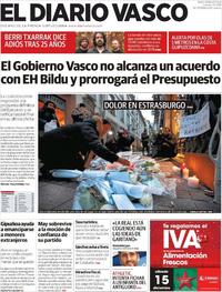 Portada El Diario Vasco 2018-12-13