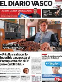 Portada El Diario Vasco 2018-10-14