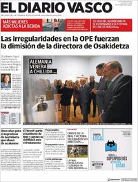 Portada El Diario Vasco 2018-11-16
