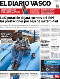 Portada El Diario Vasco 2018-10-18