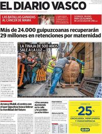 Portada El Diario Vasco 2018-10-19