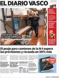 Portada El Diario Vasco 2018-10-20