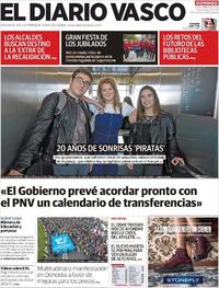 Portada El Diario Vasco 2018-10-21