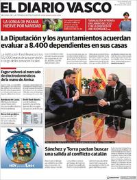 Portada El Diario Vasco 2018-12-21