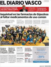 Portada El Diario Vasco 2018-11-23