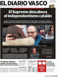 Portada El Diario Vasco 2018-03-24