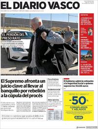 Portada El Diario Vasco 2018-10-26