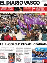 Portada El Diario Vasco 2018-11-26