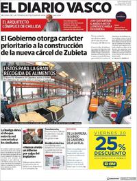 Portada El Diario Vasco 2018-11-28