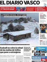 Portada El Diario Vasco 2018-10-29