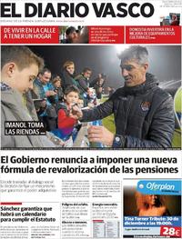 Portada El Diario Vasco 2018-12-29
