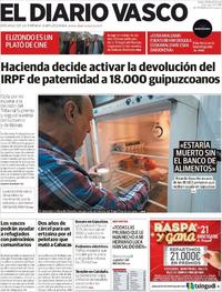 Portada El Diario Vasco 2018-11-30