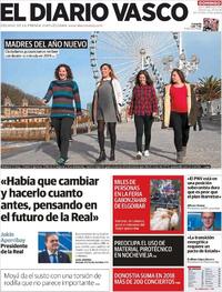 Portada El Diario Vasco 2018-12-30