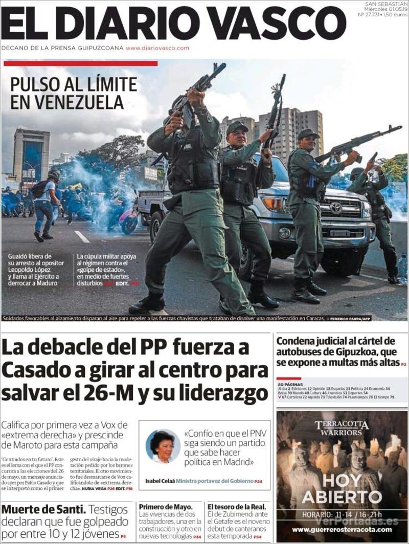 Portada El Diario Vasco 2019-05-02