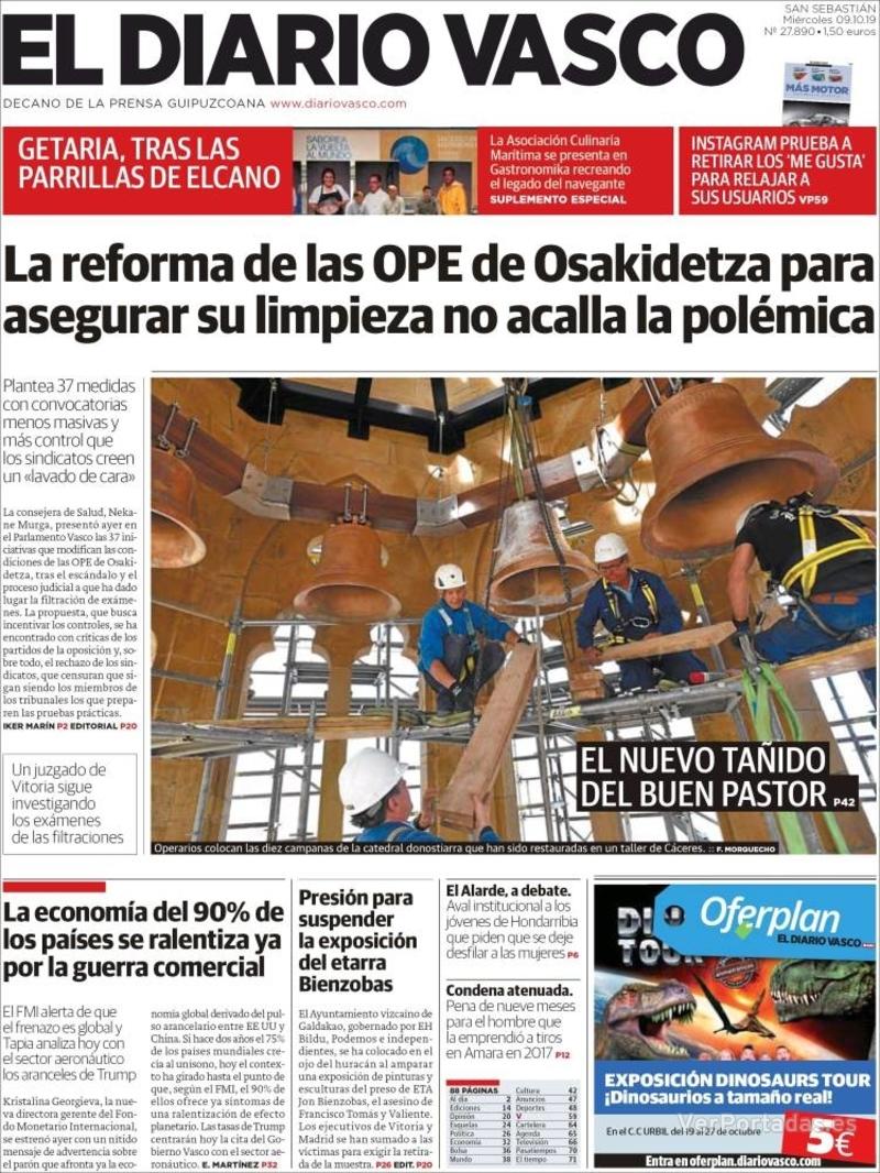 Portada La Verdad 2019-10-09