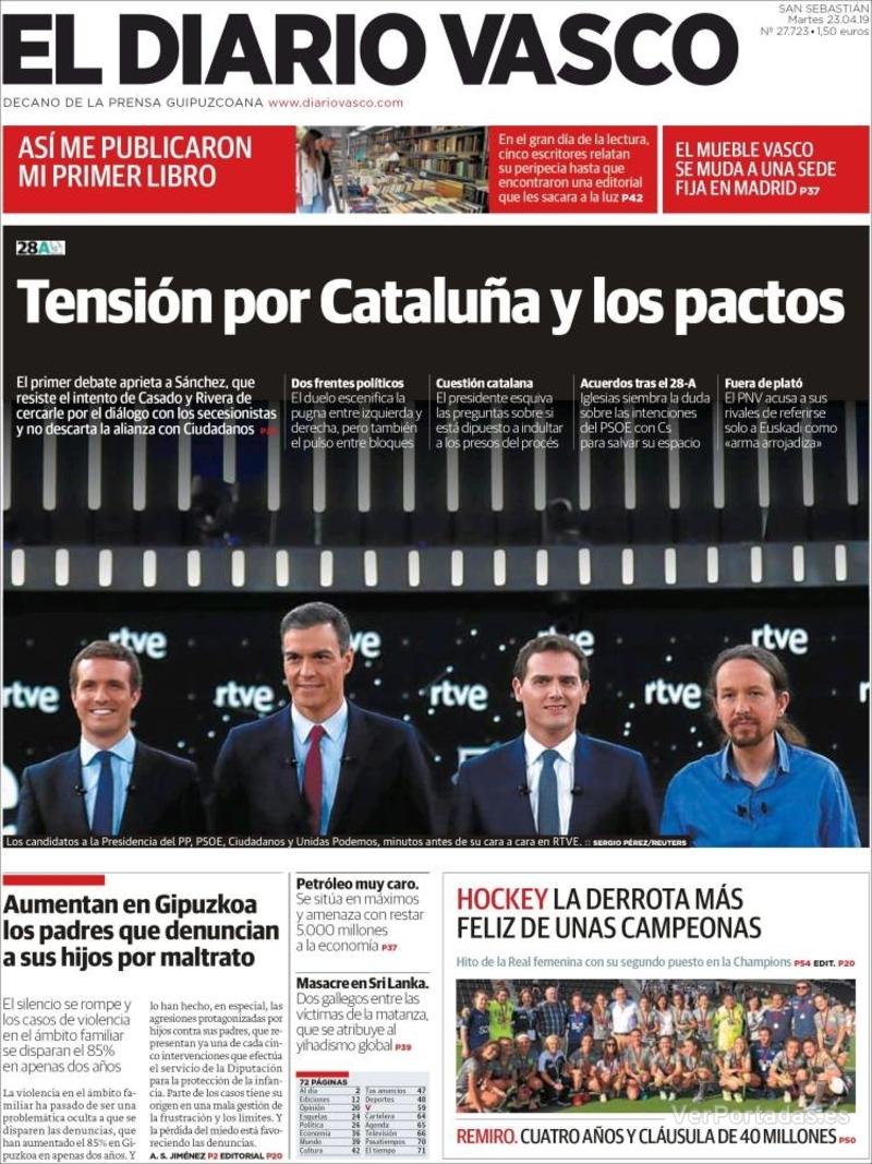 Portada El Diario Vasco 2019-04-24