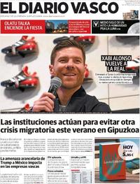 Portada El Diario Vasco 2019-06-01