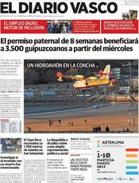 Portada El Diario Vasco 2019-03-02