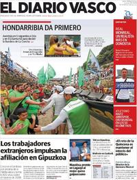 Portada El Diario Vasco 2019-09-02