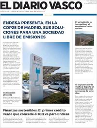 Portada El Diario Vasco 2019-12-02