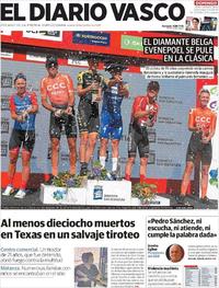 Portada El Diario Vasco 2019-08-04